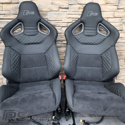 Sieges Baquets Cuir Audi S RS Paire - vue arrière 3 - Becquet Voiture
