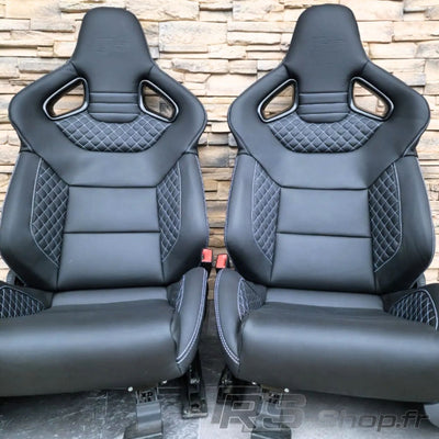 Sieges Baquets Cuir Audi S RS Paire - vue de face 2 - Becquet Voiture