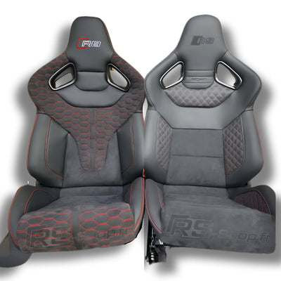 Sieges Baquets Cuir Audi S RS Paire - vue de face - Becquet Voiture