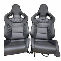 Pair of Leather Bucket Seats Audi S RS - side view - Becquet Voiture