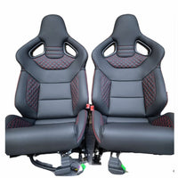 Pair of Leather Bucket Seats Audi S RS - three-quarter view - Becquet Voiture