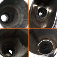Silencieux d'Échappement Universel Acier Inoxydable - vue de trois-quarts - Becquet Voiture