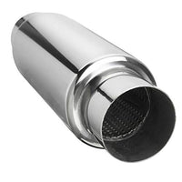 Silencieux Échappement Universel Inox 89mm - vue arrière - Becquet Voiture