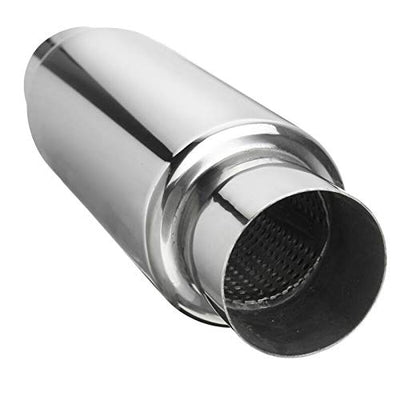 Silencieux Échappement Universel Inox 89mm - vue arrière - Becquet Voiture