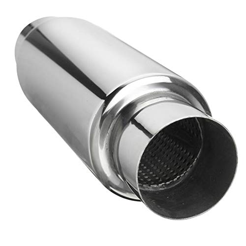 Silencieux Échappement Universel Inox 89mm - vue arrière - Becquet Voiture
