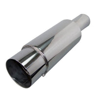 Silencieux Échappement Universel Inox 89mm - vue de face - Becquet Voiture