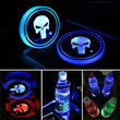 Porte-gobelet LED Skull tête de mort 7 couleurs USB éclairage voiture