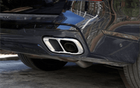 Sorties Échappement BMW M Look Noir Chrome X5 G05 X6 - vue de dessus - Becquet Voiture