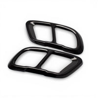Sorties Échappement BMW M Look Noir Chrome X5 G05 X6 - vue de trois-quarts - Becquet Voiture