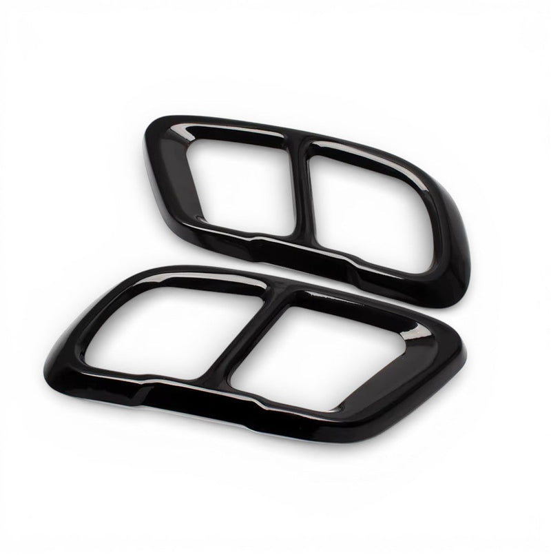 Sorties Échappement BMW M Look Noir Chrome X5 G05 X6 - vue de trois-quarts - Becquet Voiture