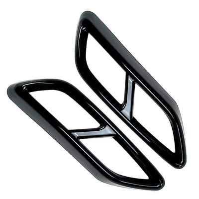 Sorties échappement noir brillant Audi A3 8Y S-Line 2020-2024 - installé sur véhicule - Becquet Voiture
