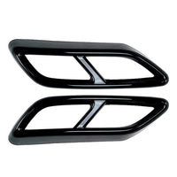 Sorties échappement noir brillant Audi A3 8Y S-Line 2020-2024 - vue arrière - Becquet Voiture