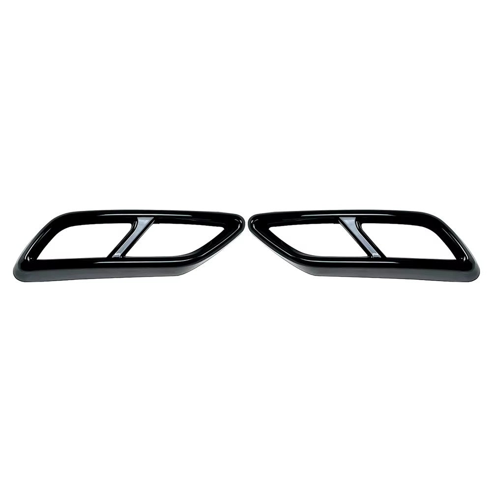 Sorties échappement noir brillant Audi A3 8Y S-Line 2020-2024 - vue de face - Becquet Voiture