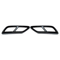 Sorties échappement noir brillant Audi A3 8Y S-Line 2020-2024 - vue de face - Becquet Voiture