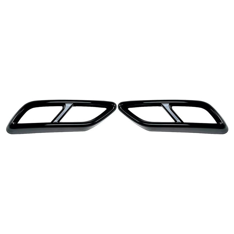 Sorties échappement noir brillant Audi A3 8Y S-Line 2020-2024 - vue de face - Becquet Voiture