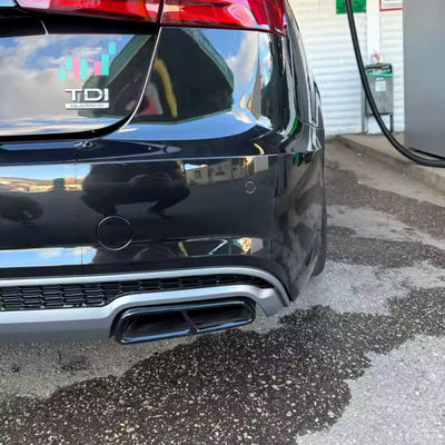 Sorties Échappement Noires Audi A6 C7 2011 2018 Acier Inoxydable - en situation - Becquet Voiture