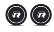 Sous Verre VW R Logo Silicone Intérieur Auto 2 Pièces