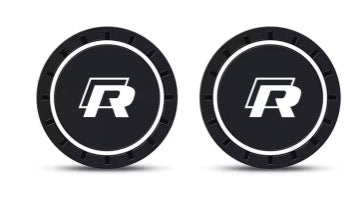Sous Verre VW R Logo Silicone Intérieur Auto 2 Pièces - vue de face - Becquet Voiture