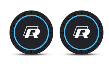 Sous Verre VW R Logo Silicone Intérieur Auto 2 Pièces - vue de profil - Becquet Voiture