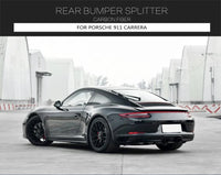 Splitter Avant Carbone Porsche 911 Carrera 4 2017 - détail du montage - Becquet Voiture