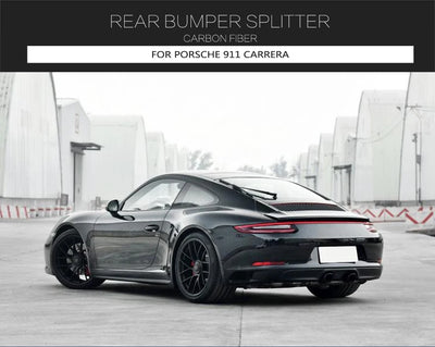 Splitter Avant Carbone Porsche 911 Carrera 4 2017 - détail du montage - Becquet Voiture
