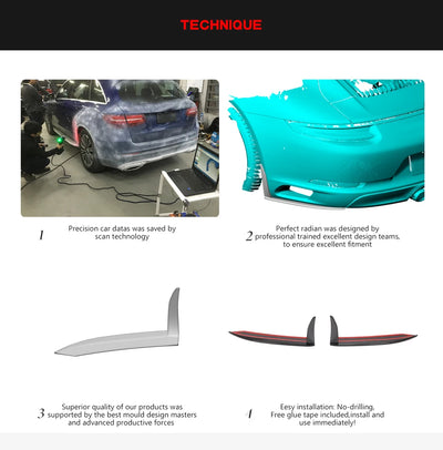 Splitter Avant Carbone Porsche 911 Carrera 4 2017 - vue rapprochée - Becquet Voiture