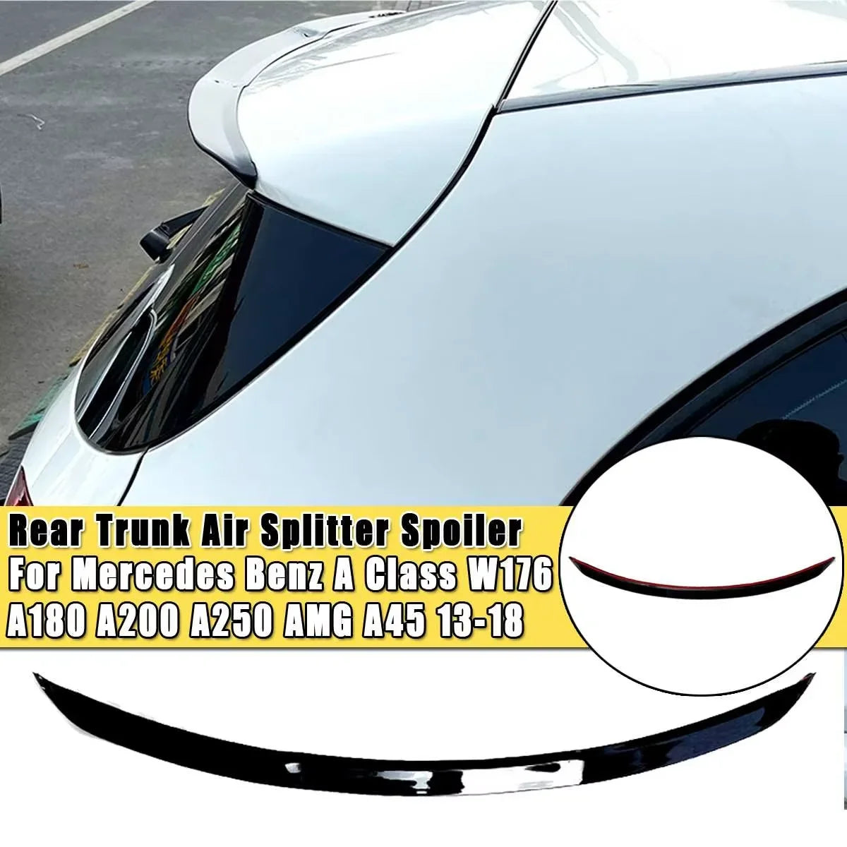 Splitter Coffre Mercedes Classe A W176 A45 2013-2018 - vue de face - Becquet Voiture