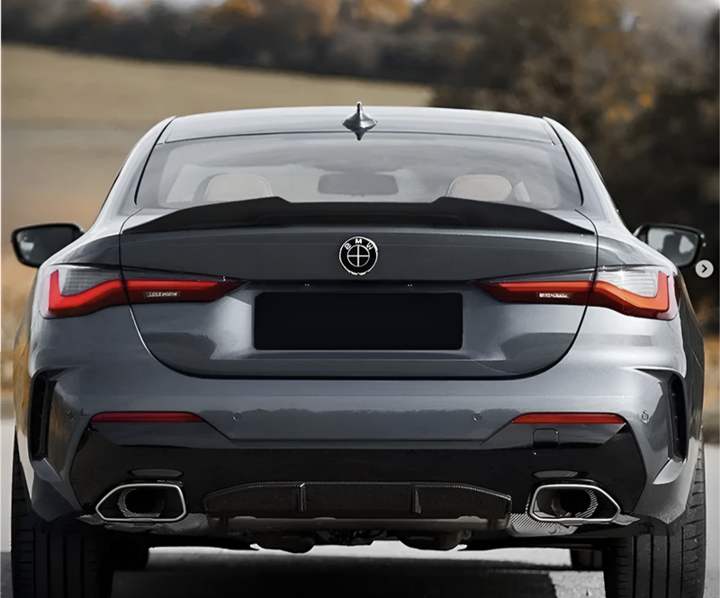 Heckspoiler M4 Competition BMW 4er G22 G23 aus glänzend schwarzem Carbon - am Fahrzeug montiert 2 - Becquet Voiture