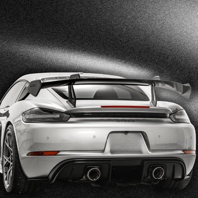 Spoiler Aileron Porsche 718 Cayman GT4 RS Carbone - vue arrière - Becquet Voiture