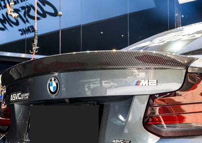 Spoiler Arrière KB Carbone Sèche BMW M2 F87 - vue arrière - Becquet Voiture