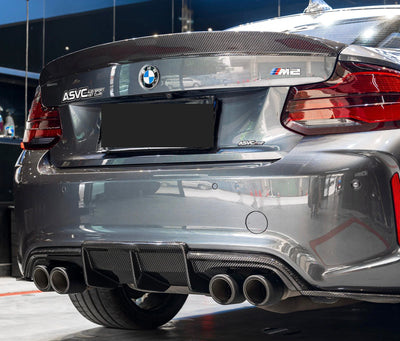 Spoiler Arrière KB Carbone Sèche BMW M2 F87 - vue de profil - Becquet Voiture