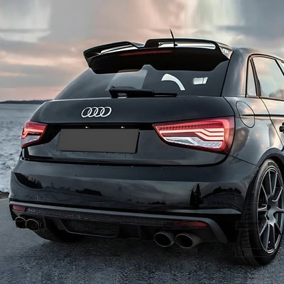 Spoiler Arriere Style S1 Audi A1 Noir Mat - vue de profil - Becquet Voiture