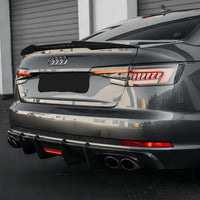 Heckspoiler Audi A4 S4 B9 Limousine Schwarz - Rückansicht - Becquet Voiture