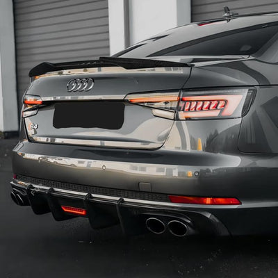 Spoiler Coffre Audi A4 S4 B9 Berline Noir - vue arrière - Becquet Voiture