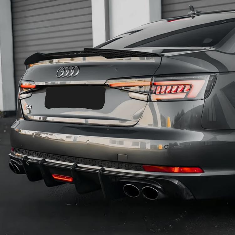 Heckspoiler Audi A4 S4 B9 Limousine Schwarz - Rückansicht - Becquet Voiture