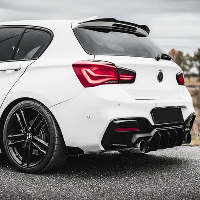 Spoiler Coffre BMW Série 1 Style Maxton Noir - vue arrière - Becquet Voiture