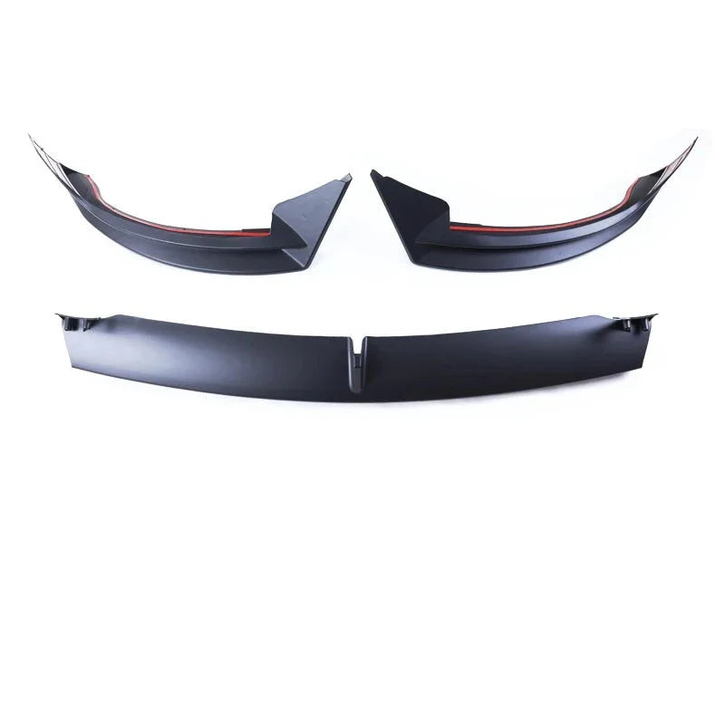 Spoiler Lame Avant Tesla Model 3 et Y Noir Mat - détail du montage - Becquet Voiture