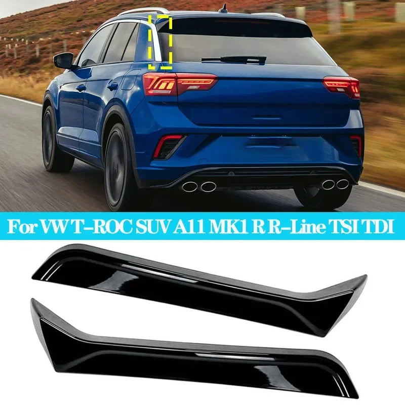 Spoiler Latéral Lunette Arrière VW T-Roc R-Line - vue de face - Becquet Voiture