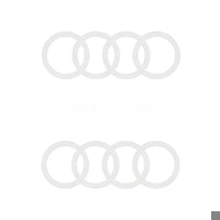 Sticker Audi Anneaux Logo Autocollant 10cm - installé sur véhicule - Becquet Voiture