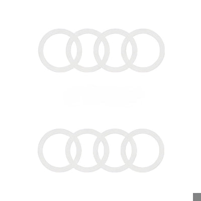 Sticker Audi Anneaux Logo Autocollant 10cm - installé sur véhicule - Becquet Voiture