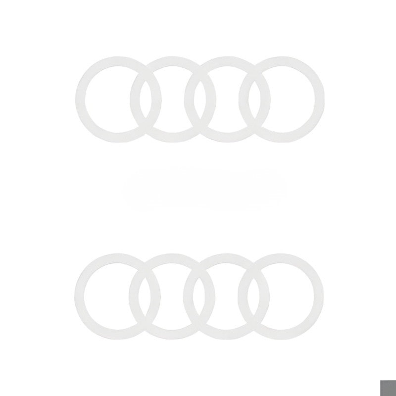 Sticker Audi Anneaux Logo Autocollant 10cm - installé sur véhicule - Becquet Voiture