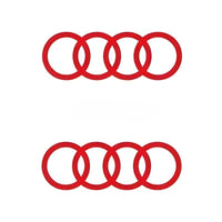 Sticker Audi Anneaux Logo Autocollant 10cm - packshot studio - Becquet Voiture