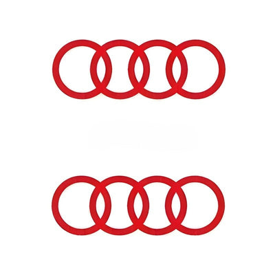 Sticker Audi Anneaux Logo Autocollant 10cm - packshot studio - Becquet Voiture