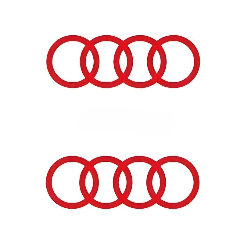 Sticker Audi Anneaux Logo Autocollant 10cm - packshot studio - Becquet Voiture