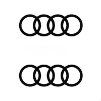Sticker Audi Anneaux Logo Autocollant 10cm - vue de face - Becquet Voiture