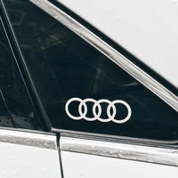 Sticker Audi Anneaux Logo Autocollant 10cm - vue de profil - Becquet Voiture