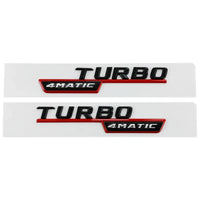 Sticker Badge Turbo 4Matic AMG Mercedes - détail du montage - Becquet Voiture