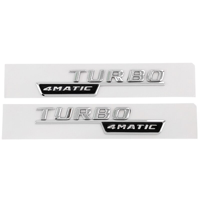 Sticker Badge Turbo 4Matic AMG Mercedes - installé sur véhicule - Becquet Voiture