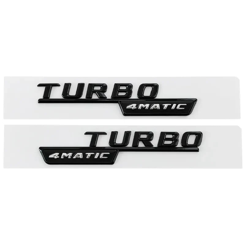 Sticker Badge Turbo 4Matic AMG Mercedes - packshot studio - Becquet Voiture