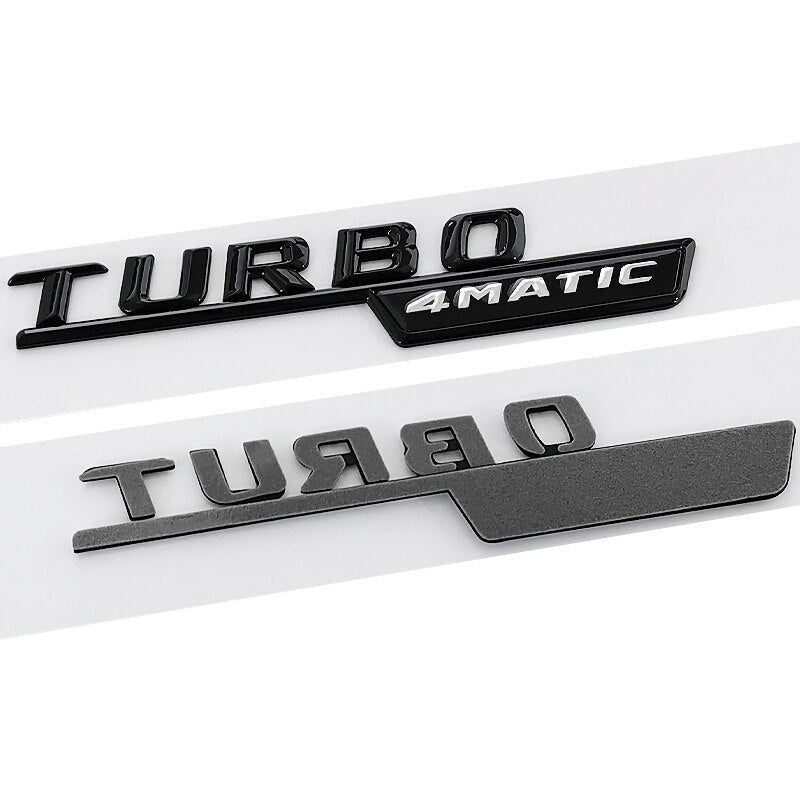 Sticker Badge Turbo 4Matic AMG Mercedes - vue arrière - Becquet Voiture